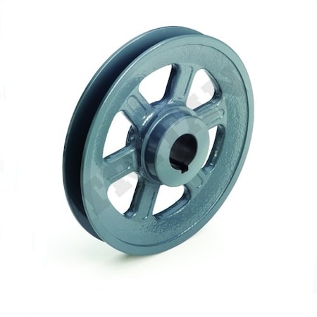 Single Groove Cast Iron Sheave, 1/2-in. Bore Dia., Finished Bore W/ No Keyway Bore Type, 4.95-in. OD
